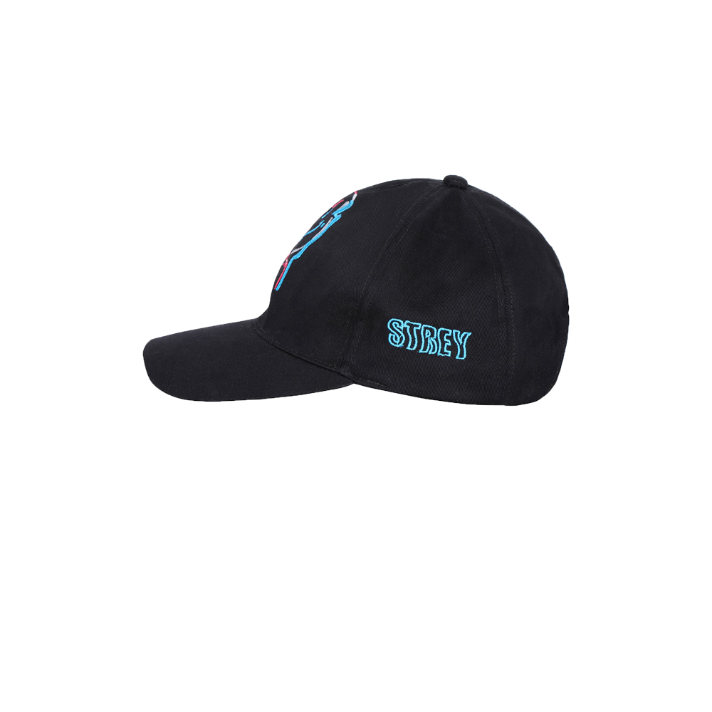 Embroidered drip smile cap back side